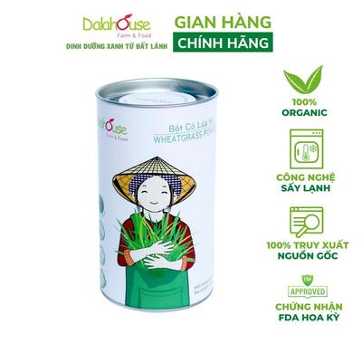 Bột cỏ lúa mì nguyên chất Dalahouse hỗ trợ tiêu hóa, giảm táo bón, thải độc gan và máu hộp 120 gr