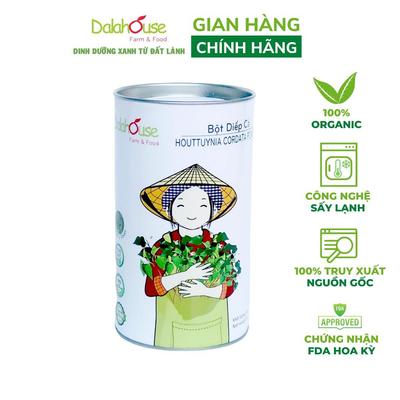 Bột diếp cá nguyên chất Dalahouse công nghệ sấy lạnh tiêu chuẩn Châu Âu hộp 120 gr