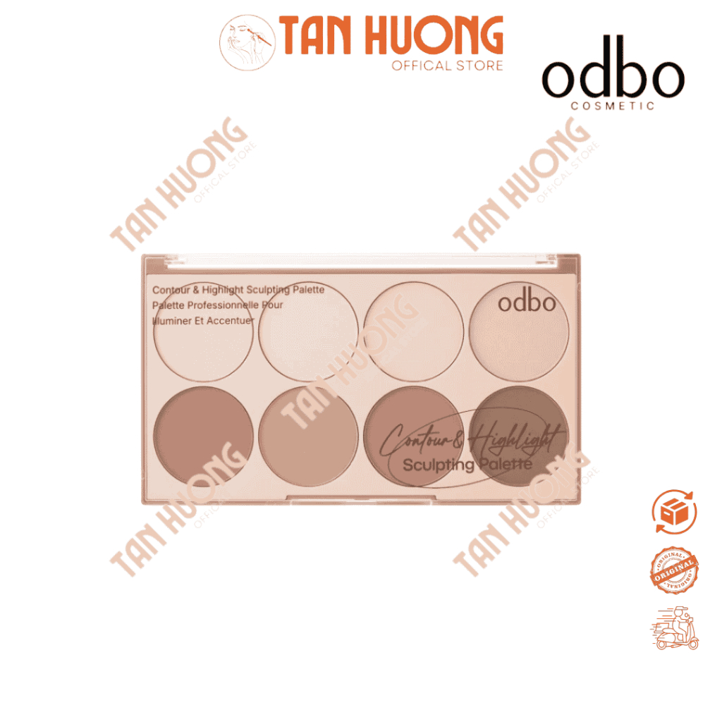 Phấn tạo khối và Highlight ODBO CONTOUR & HIGHLIGHT SCULPTING PALETTE OD1335