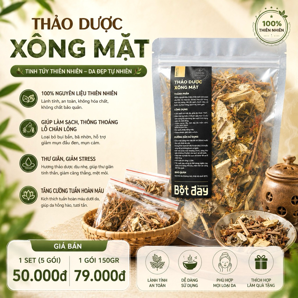 Thảo Dược Xông Mặt Handmade