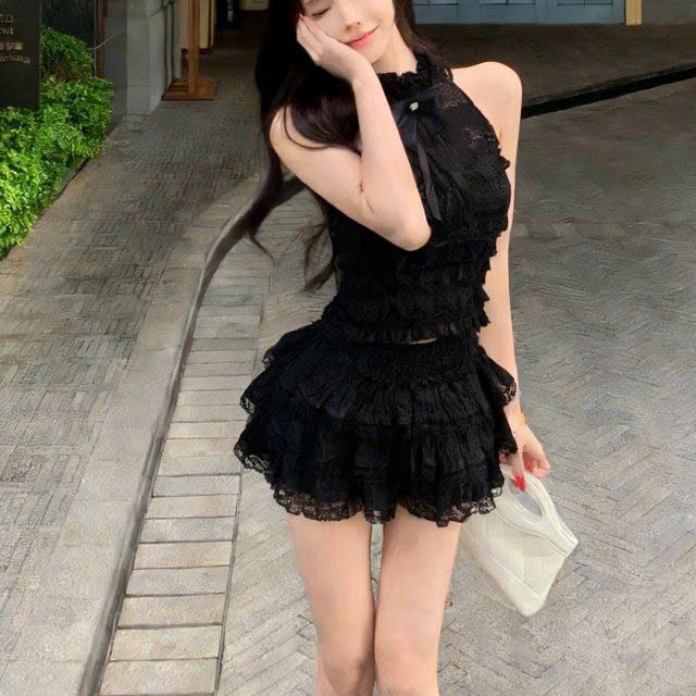 GB200 ✨ SET NƠ BẸT VAI – TIỂU THƯ THANH LỊCH, NGỌT NGÀO KIỂU “RICH GIRL” 🤍