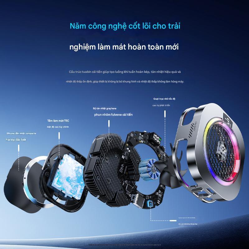 Quạt tản nhiệt điện thoại KIRI TH16 Pro V2 làm mát nhanh khi chơi game pubg | BigBuy360 - bigbuy360.vn