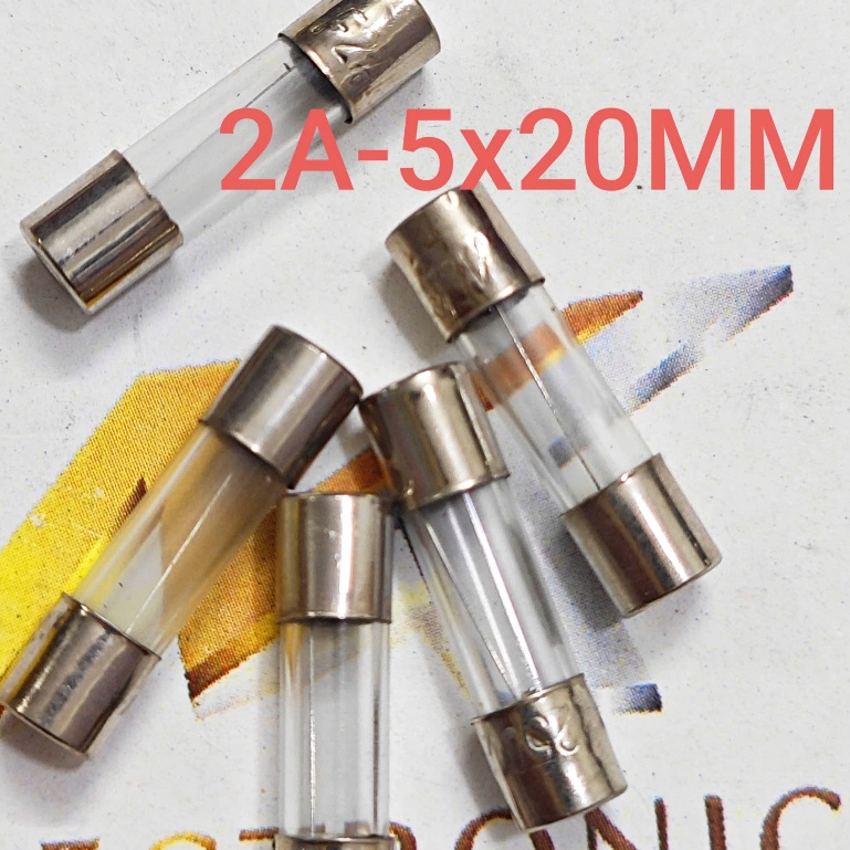 ( Combo 10 cái ) Cầu chì 2A 5 x 20mm Cầu chì ống thủy tinh 2A (combo)