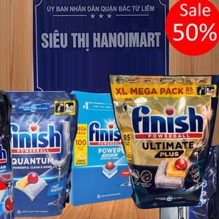 Viên rửa bát Finish Quantum Ultimate 60 tabs, 100 viên All in 1 Max hàng chính hãng, viên finish quantum ultimate 60V