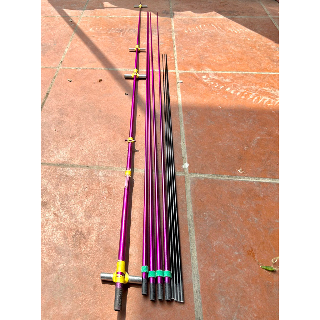 bộ khung Diều MBC 2m _2m2 full tím víp đã buộc sẵn khung cái
