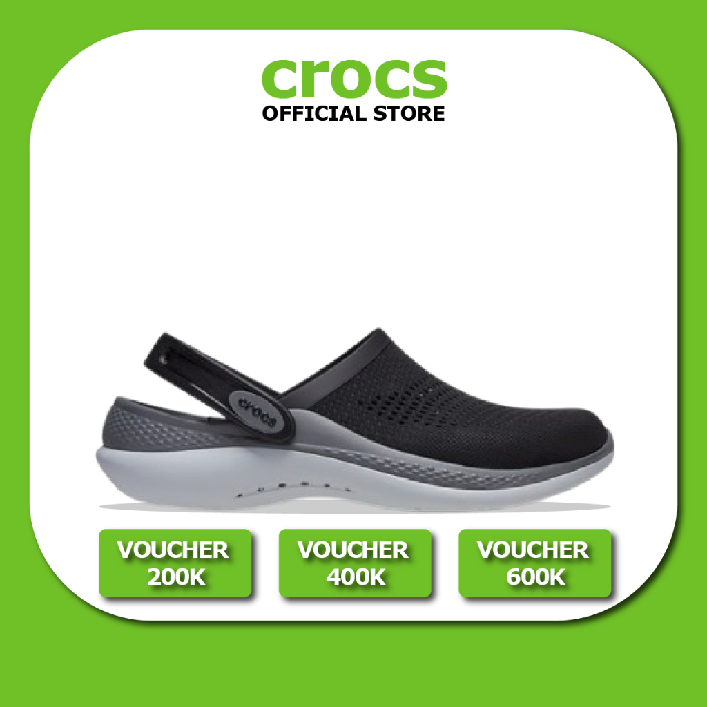 【Chính hãng】  Giày Clog Unisex Crocs Literide 360 - Đen