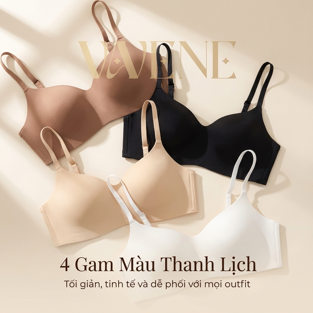 [LOẠI 1] Áo Lót Nữ Vanvene AL158 Áo Su Đúc Cup Ngang, Đệm Mỏng, Không Gọng, Không Viền, Chống Chảy Xệ | BigBuy360 - bigbuy360.vn