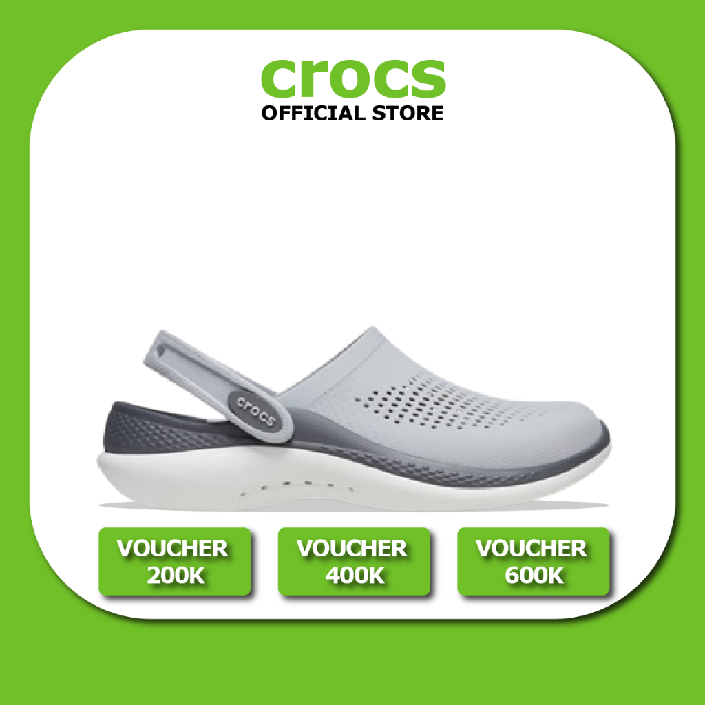 【Chính hãng】  Giày Clog Unisex Crocs Literide 360 - Xám