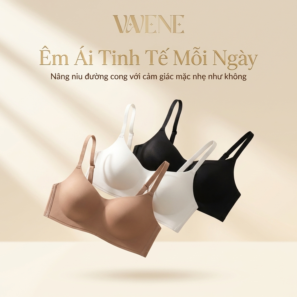 [LOẠI 1] Áo Lót Nữ Vanvene AL158 Áo Su Đúc Cup Ngang, Đệm Mỏng, Không Gọng, Không Viền, Chống Chảy Xệ | BigBuy360 - bigbuy360.vn