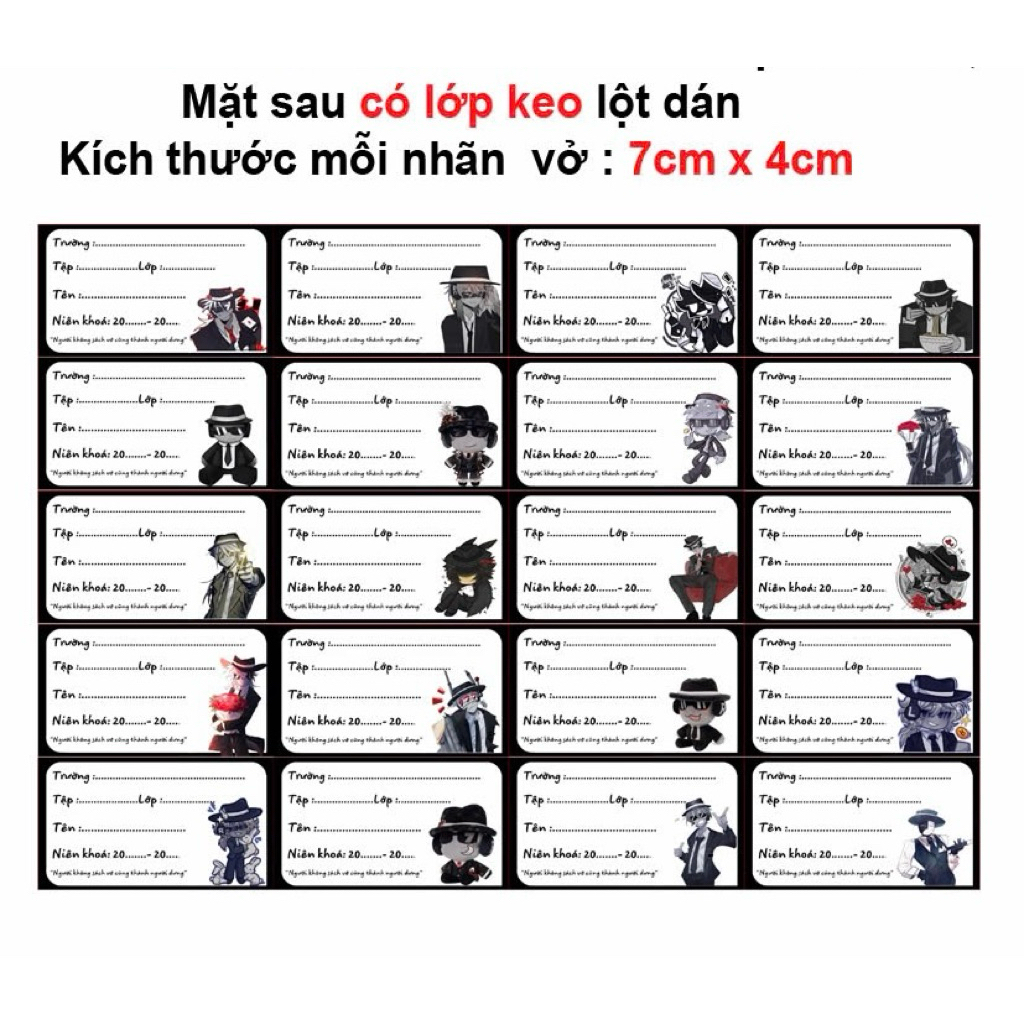 Nhãn vở forsaken chance Dusekkar Taph Two Time Shedletsky Elliot Veeronica Slasher Guest 666 Builder