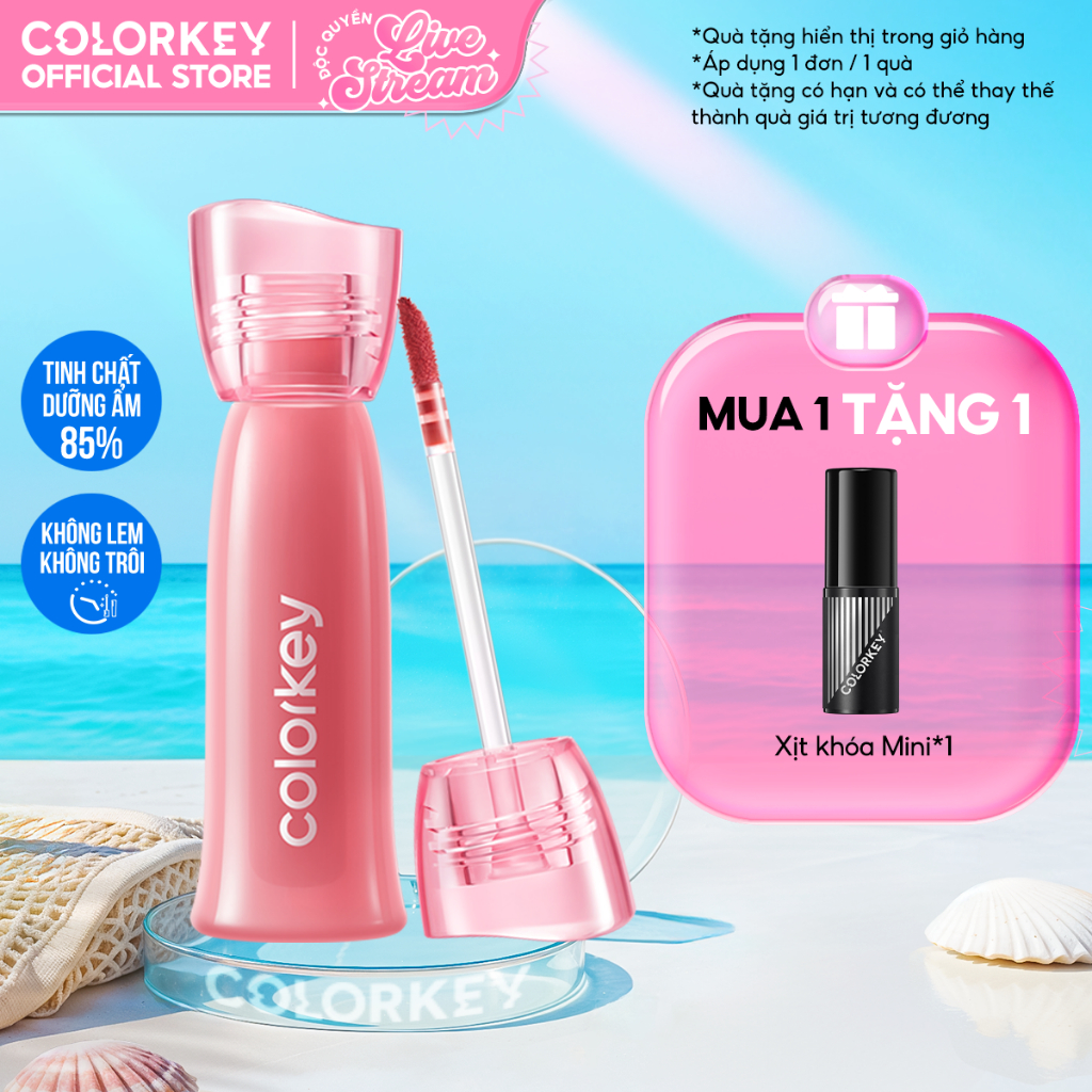 [LIVE] Son COLORKEY Watery Tint Phiên Bản Mới Bền Màu Lâu Trôi, Không Dính Cốc, Siêu Mịn Môi 2.5g