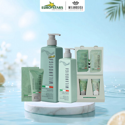 Dầu gội xả Milanogica Phục hồi hư tổn / Giảm gàu sạch ngứa - Đa dạng dung tích 355ml/725ml/Set Travel mini