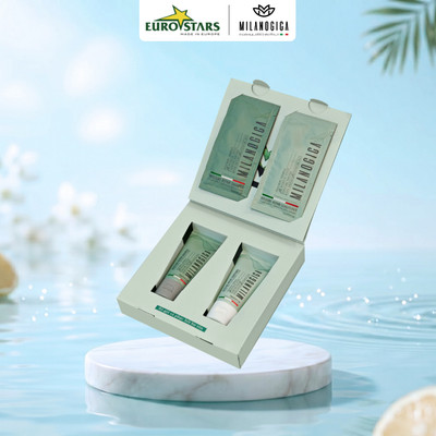 Dầu gội xả Phục hồi hư tổn & Giảm Gàu Sạch Ngứa Milanogica 25ml/Dây 12 gói 9ml - Dưỡng tóc chắc khỏe, mềm mượt
