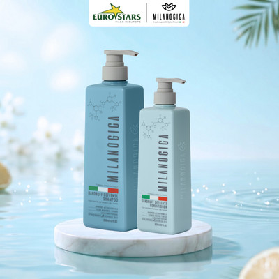 Bộ Dầu Gội Xả Giảm Gàu sạch ngứa da đầu Milanogica  355ml/725ml sạch bã nhờn, ngăn ngừa gàu tái phát hương nước hoa