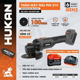 Máy mài pin HUKAN G2-MCP100F, Không chổi than, 5 cấp chỉnh tốc, Chống Khởi Động Lại - Chống Sốc Đá