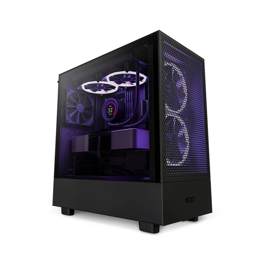 Case NZXT H5 FLOW RGB ALL V1 Đen Trắng Sẵn 4 fan ATX | Chính Hãng | Bảo Hành 24 Tháng
