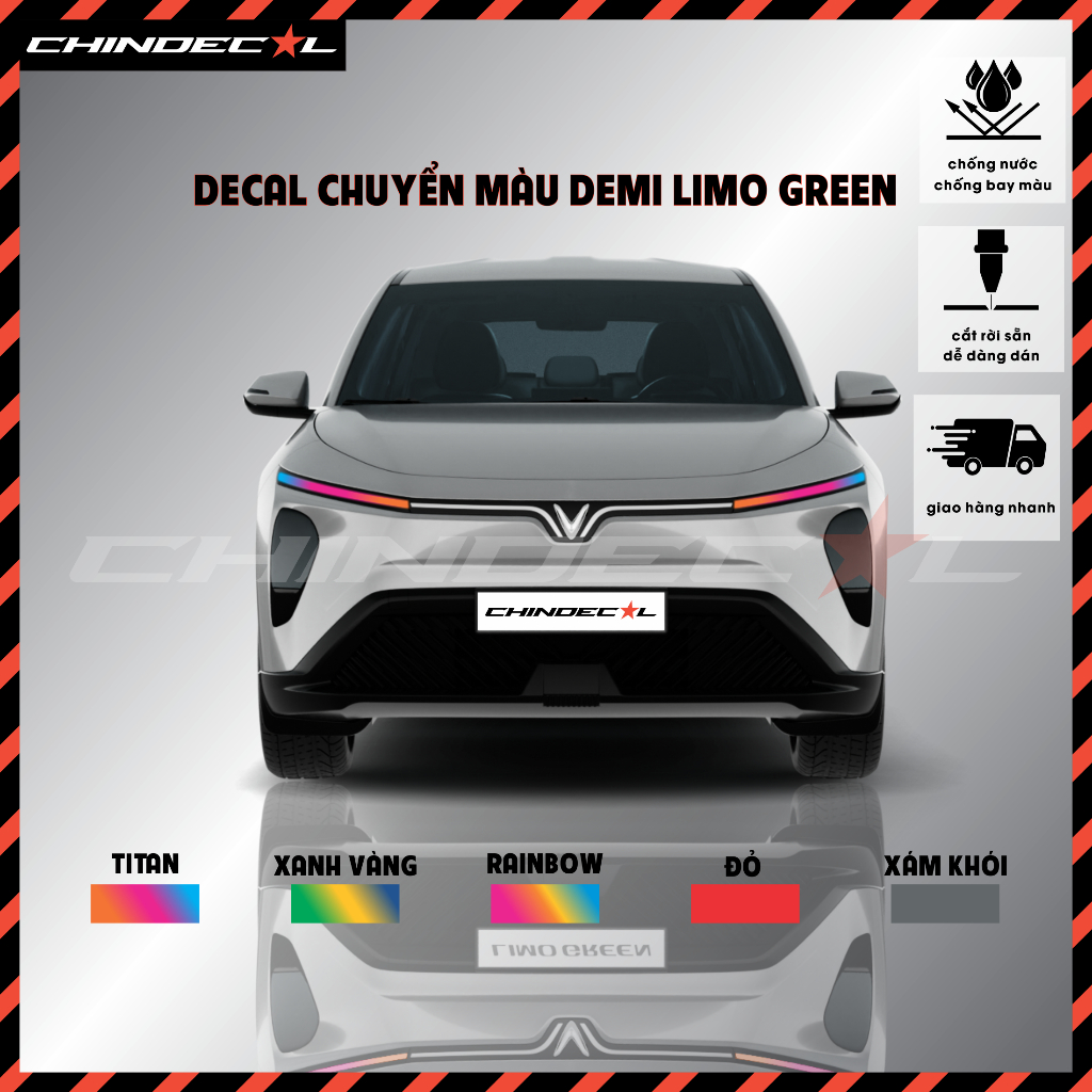 Decal chuyển màu led demi LIMO GREEN | Nhiều lựa chọn | Decal cao cấp kháng nước | 567086
