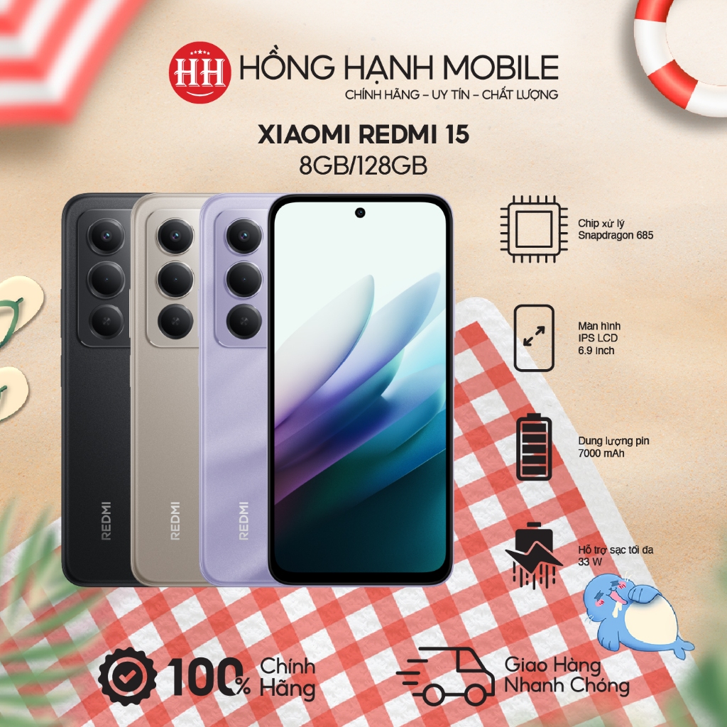 Điện Thoại Xiaomi Redmi 15 8GB/128GB - Hàng Chính Hãng