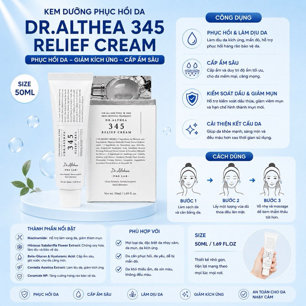 Kem dưỡng phục hồi Dr. Althea 345 Relief Cream