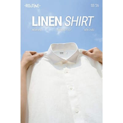 [🔥HOT] Áo Sơ Mi Linen Cotton Tay Dài Form Regular - Routine 10F24SHL048