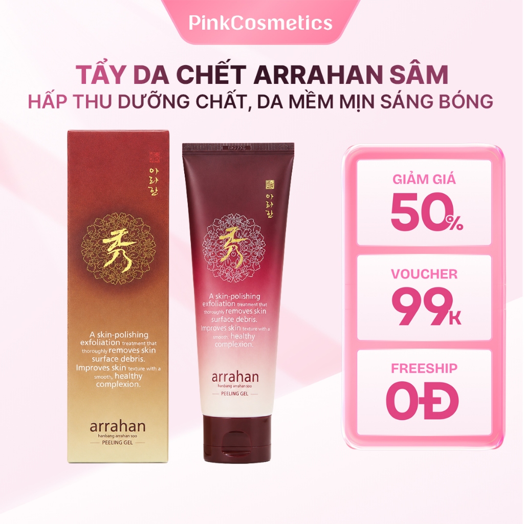 Tẩy Da Chết Arrahan Giúp Hấp Thu Dưỡng Chất Tốt Hơn, Da Mềm Mịn Sáng Bóng 180ml