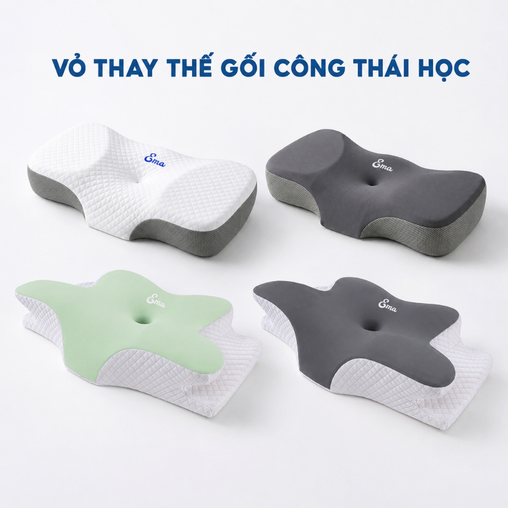 Vỏ gối thay thế, vỏ gối lẻ của gối công thái học EMA - Chỉ mua khi đã có gối | BigBuy360 - bigbuy360.vn