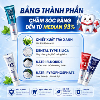 Kem Đánh Trắng Răng MEDIAN 93% Tooth-Paste 120gr