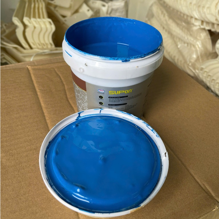 [Lon 4Kg] Sơn Supon màu Xanh Lam 0018 chuyên dụng cho chậu cảnh (chậu kiểng),hàng rào,lăng mộ bê tôn