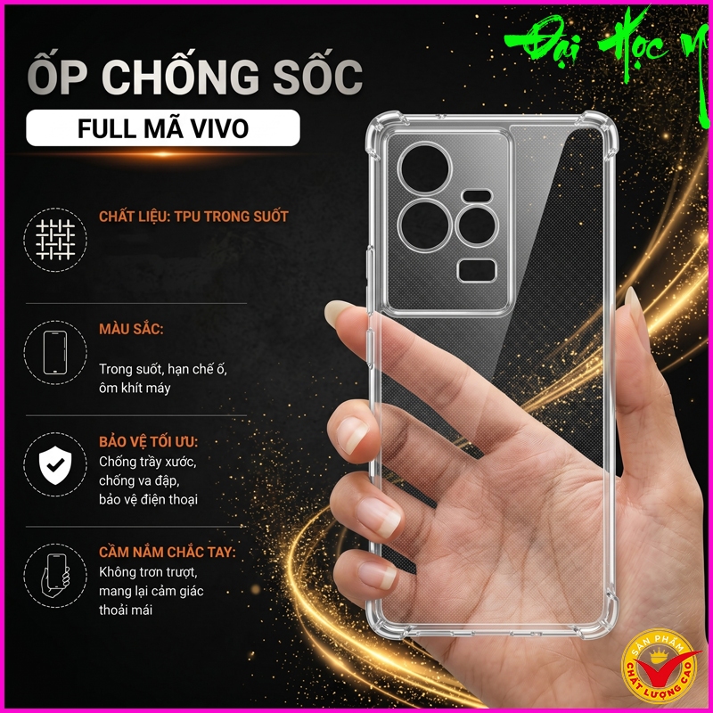 Ốp lưng trong suốt chống sốc VivoZ10 / urbo5G/ iQoo 10-5G/ iQoo 10 Pro-5G/ Neo 10Pro+5G/ Neo 10-5G/ 