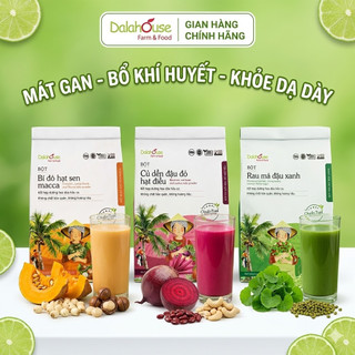 [Combo Mix Hạt - Siêu Ngon] Bột Bí Đỏ Hạt Sen Dalahouse - Bột Củ Dền Đậu Đỏ- Bột Rau Má đậu xanh