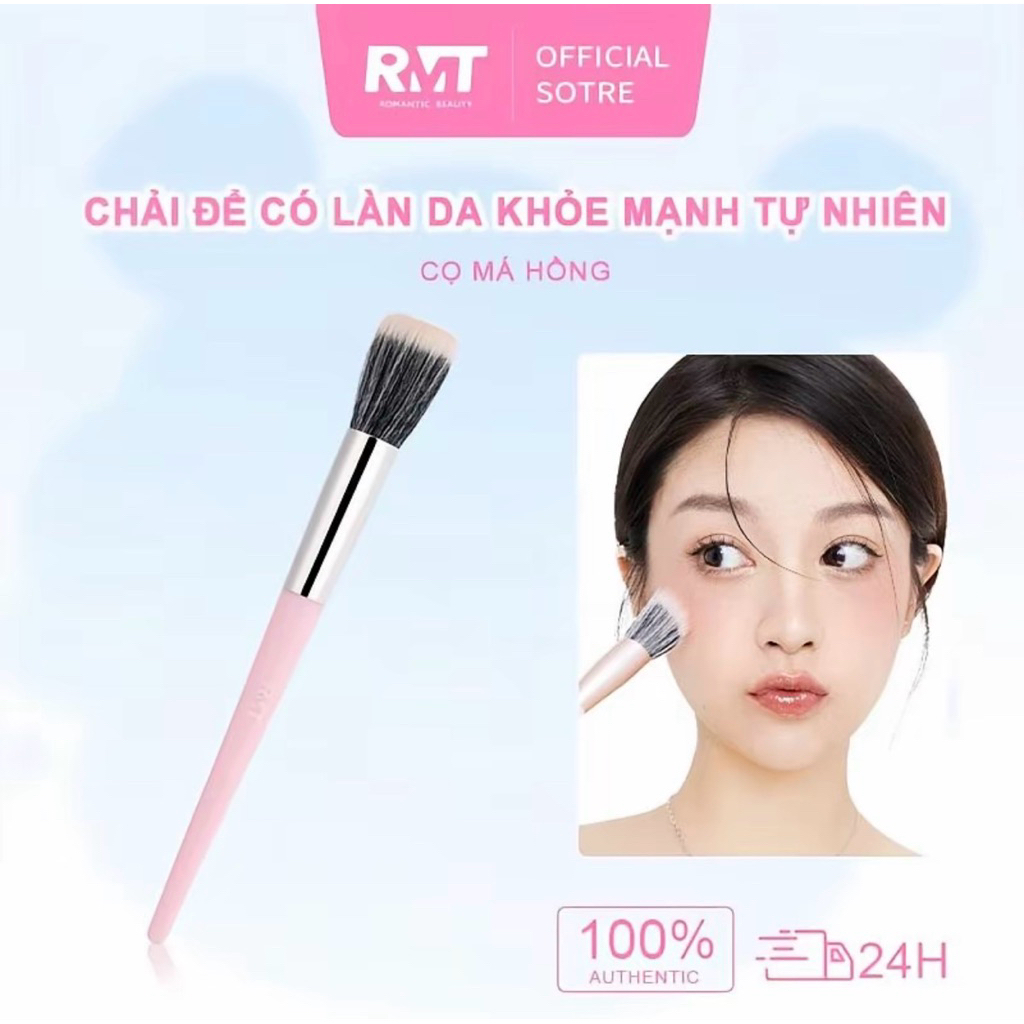 [RMT] Cọ Má Hồng Romantic Beauty Đầu Tròn Mềm Mịn Tán Phấn Siêu Êm