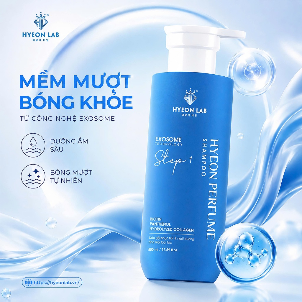 Dầu Gội Nước Hoa HYEON LAB Làm Sạch & Mềm Mượt Tóc 500ml