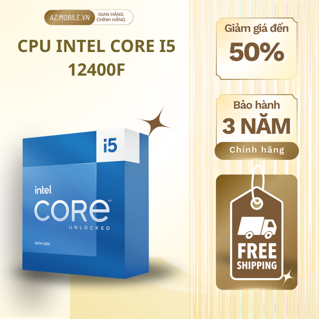 Linh Kiện Máy Tính Chíp CPU Intel Core I5 12400F / 13400F / 14400F Tray Bảo Hành 3 Năm Chính Hãng