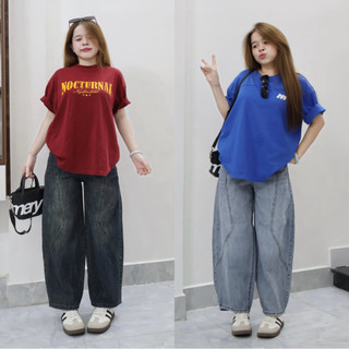 (95CM)- Quần jean nữ ống cong , baggy boy , jean bò nữ , Đủ Size S/M/L (B2 - Quần ống thụng (Baggy)