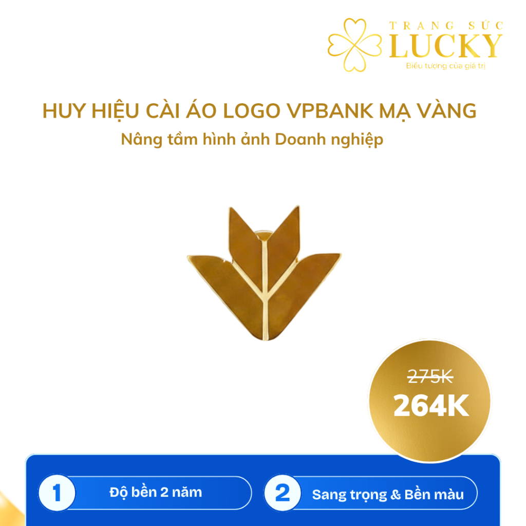 Huy Hiệu Cài Áo Vpbank Mạ Vàng Cao Cấp