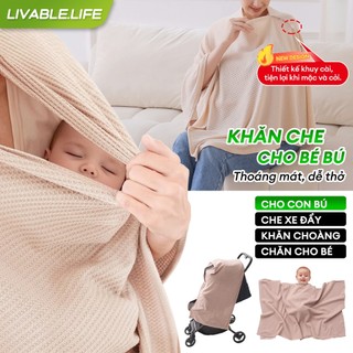 Khăn Che Cho Con Bú Nút cài tiện lợi, dễ mặc Khăn che cho con bú Mềm và thoáng Che chắn mọi góc độ Chống nắng tiện lợi