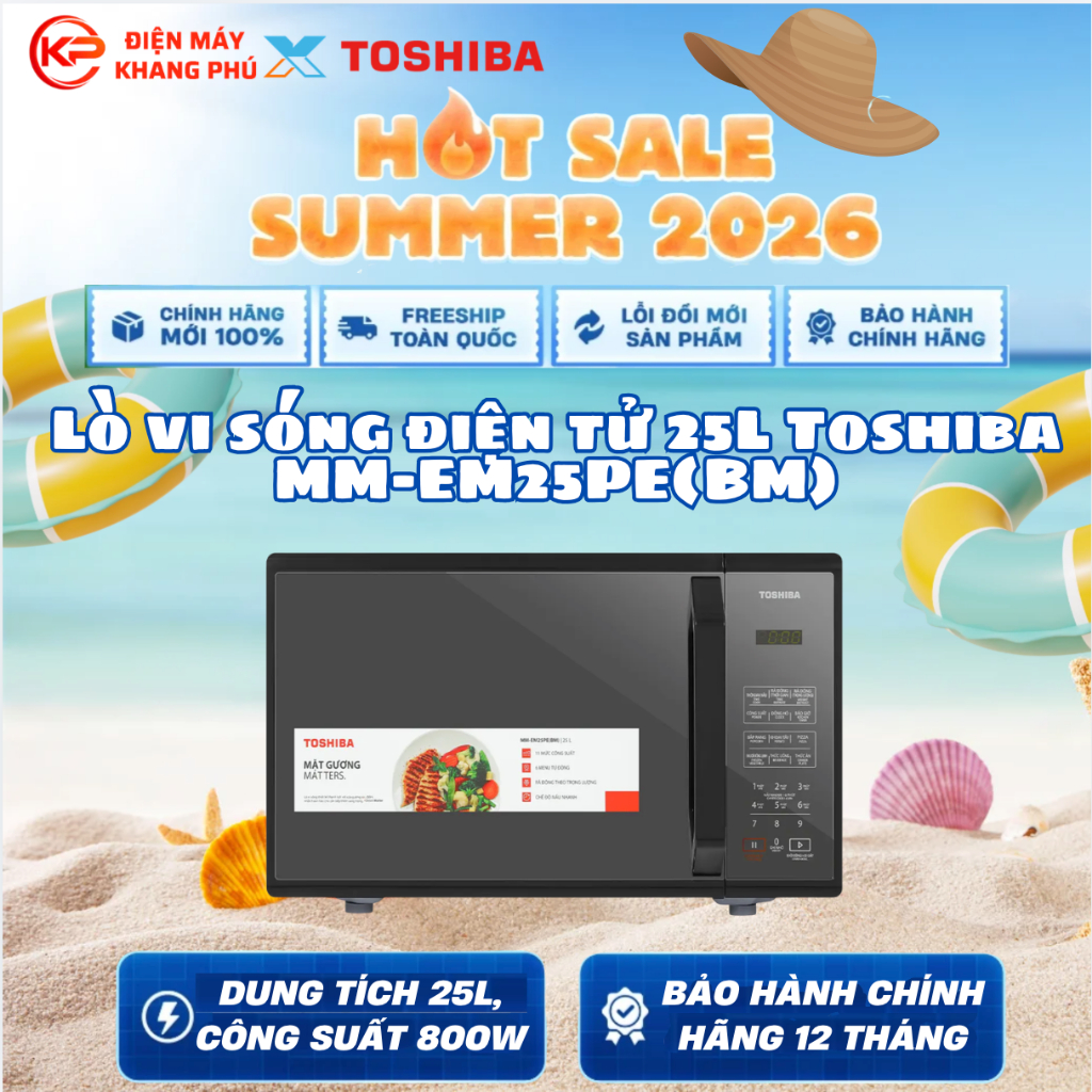 Lò vi sóng điện tử 25L Toshiba MM-EM25PE(BM)