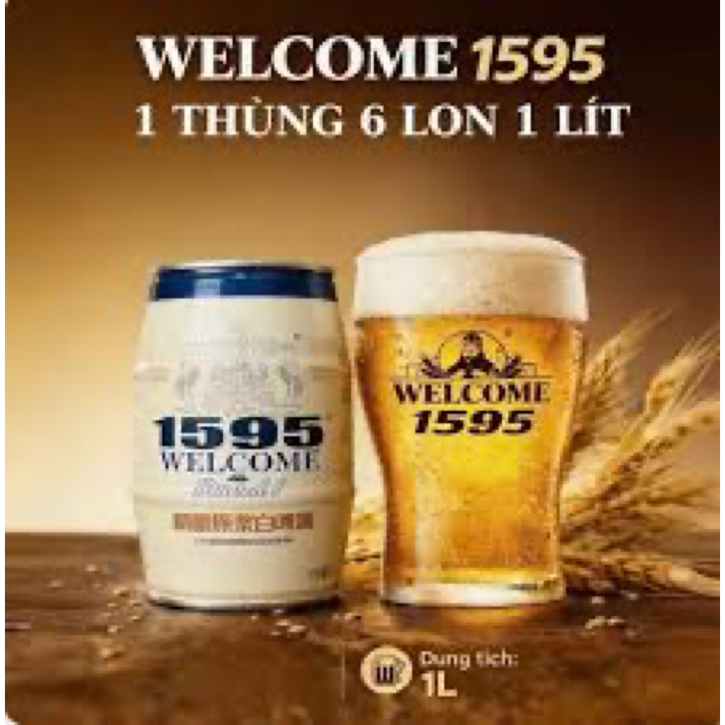 bia 1595 bia Trung Quốc 1 thùng 6lon mỗi lon 1lít