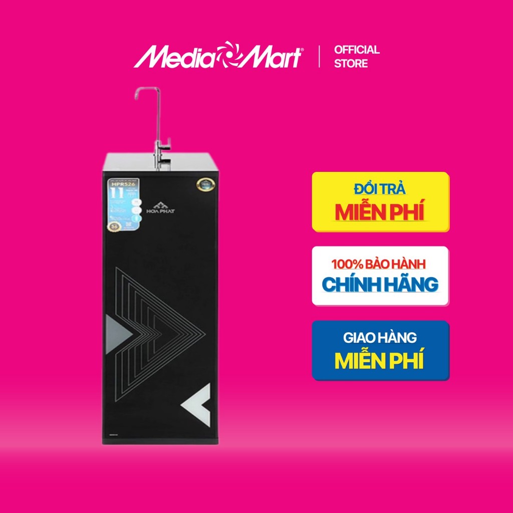 [ Mediamart Mall ] Máy lọc nước RO 11 cấp Hòa Phát HPR526 BH chính hãng,Ship 0đ