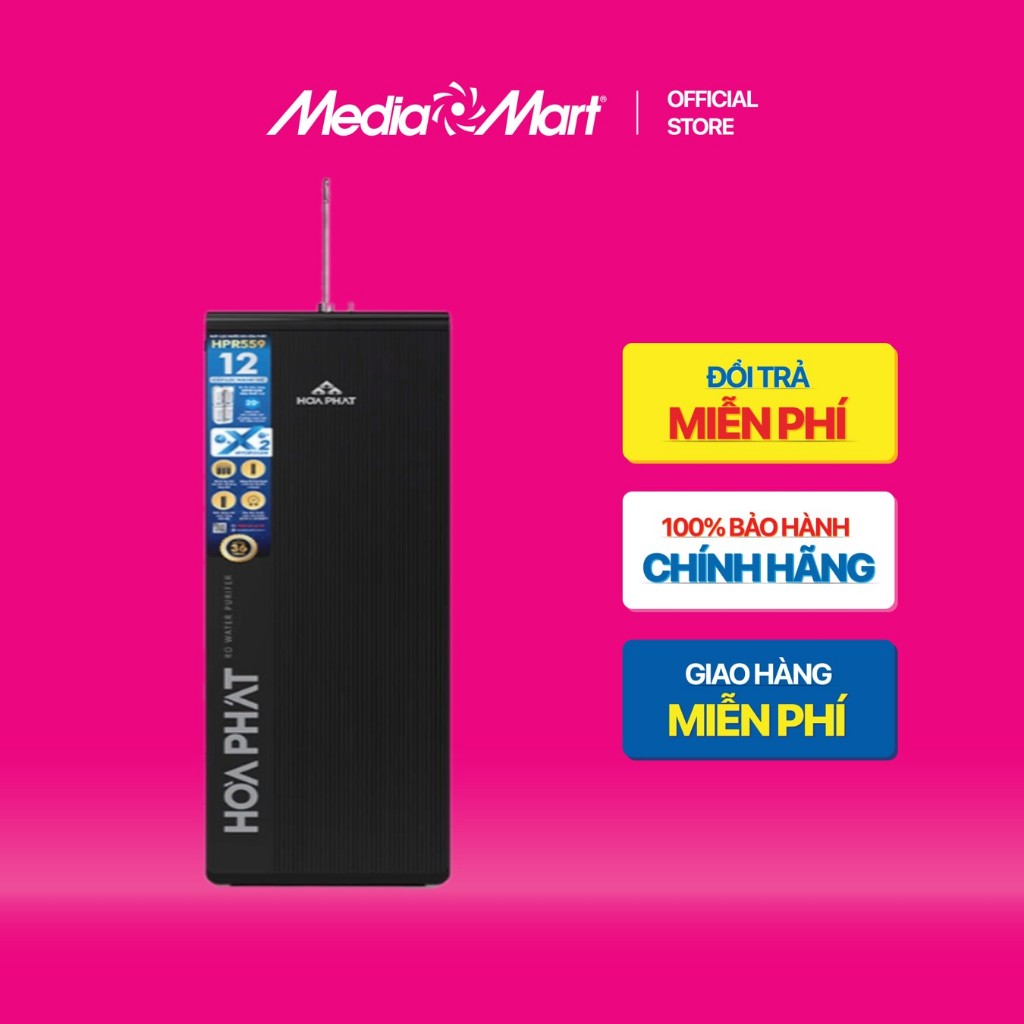 [ Mediamart Mall ] Máy lọc nước RO 12 cấp Hòa Phát HPR559 BH chính hãng,Ship 0đ