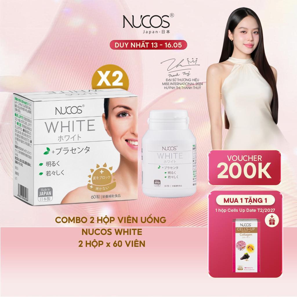 [2 Hộp Tặng 1H CellsUp 2/27] TPBVSK Viên Uống Trắng Da Nucos White Hỗ Trợ Mờ Thâm Nám Sáng Da Chống 