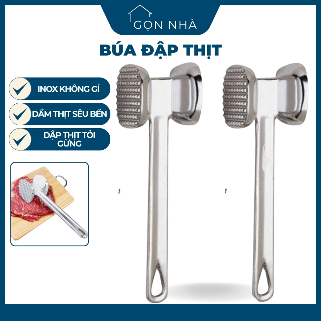 Búa Đập Thịt ,Búa inox Dầm Thịt Đập Đá