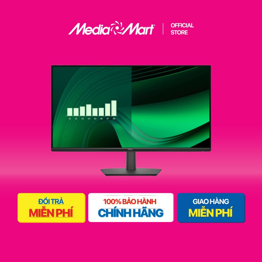 [ Mediamart Mall ] Màn hình Dell E2725HM (27.0Inch/ Full HD/ 5ms/ 100HZ/ 300cd/m2/ IPS/ VGA*1, HDMI*
