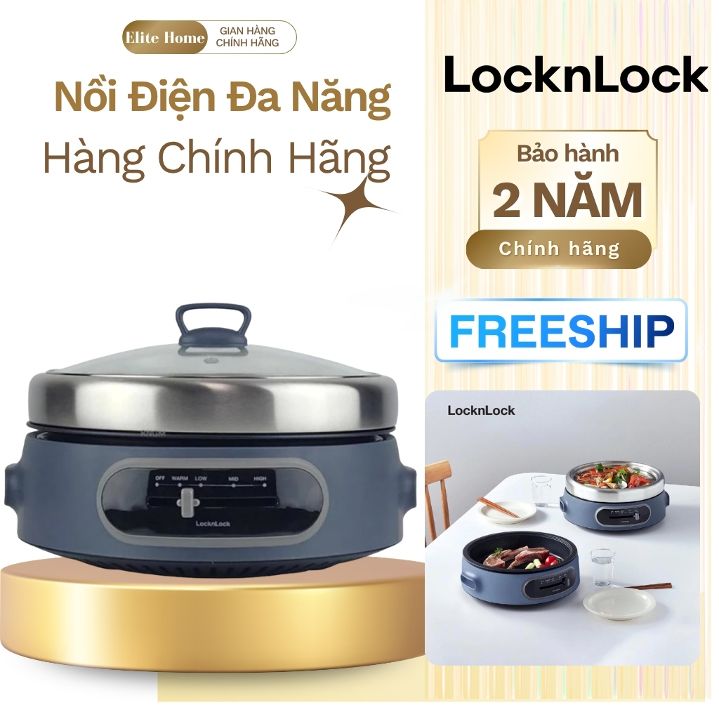 Nồi Điện Đa Năng LocknLock EJP542NVY 4L – Multi Cooker Nấu Lẩu Chiên Xào