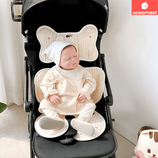 Tấm lót Xe Đẩy Phong Cách Hàn Quốc SCOORNEST Đệm Ngồi Cho Bé Chất Liệu Cotton Thiết Kế Mềm Mại, Không Bí Lưng