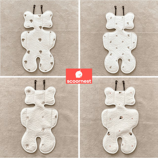 Tấm lót Xe Đẩy Phong Cách Hàn Quốc SCOORNEST Đệm Ngồi Cho Bé Chất Liệu Cotton Thiết Kế Mềm Mại, Không Bí Lưng