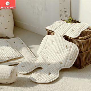 Tấm lót Xe Đẩy Phong Cách Hàn Quốc SCOORNEST Đệm Ngồi Cho Bé Chất Liệu Cotton Thiết Kế Mềm Mại, Không Bí Lưng