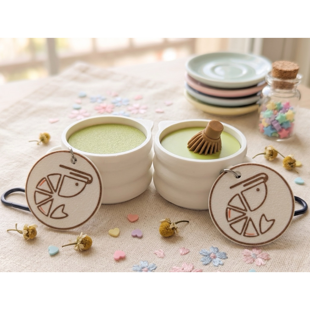 Móc Khoá clicky Matcha Latte - Thiết Kế Độc Đáo Cho Người Yêu Thích Matcha Latte