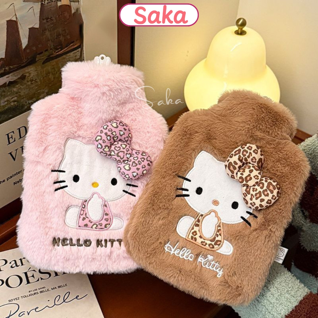 Túi Chườm Ấm Bung Hello Kitty Thiết Kế Hình Báo Hoạt Hình Dễ Thương Mẫu Mới 2026 Saka Home