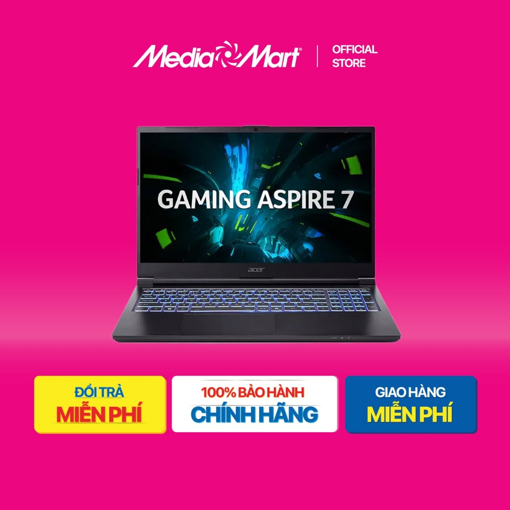 [ Mediamart Mall ] Laptop Acer Aspire 7 Gaming A715-59G-73LB /i7-12650H/16GB/512GB/15.6FHD/RTX3050/W